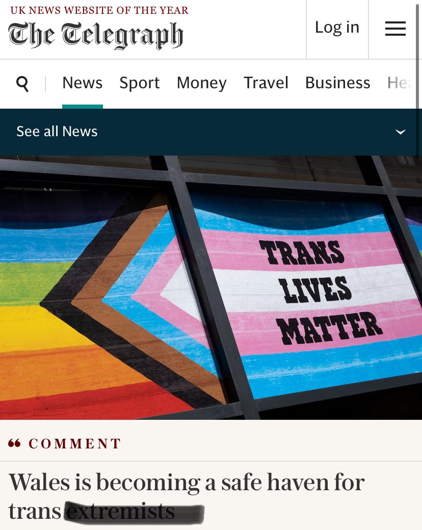 I fixed the @Telegraph article #TransRightsAreHumanRights