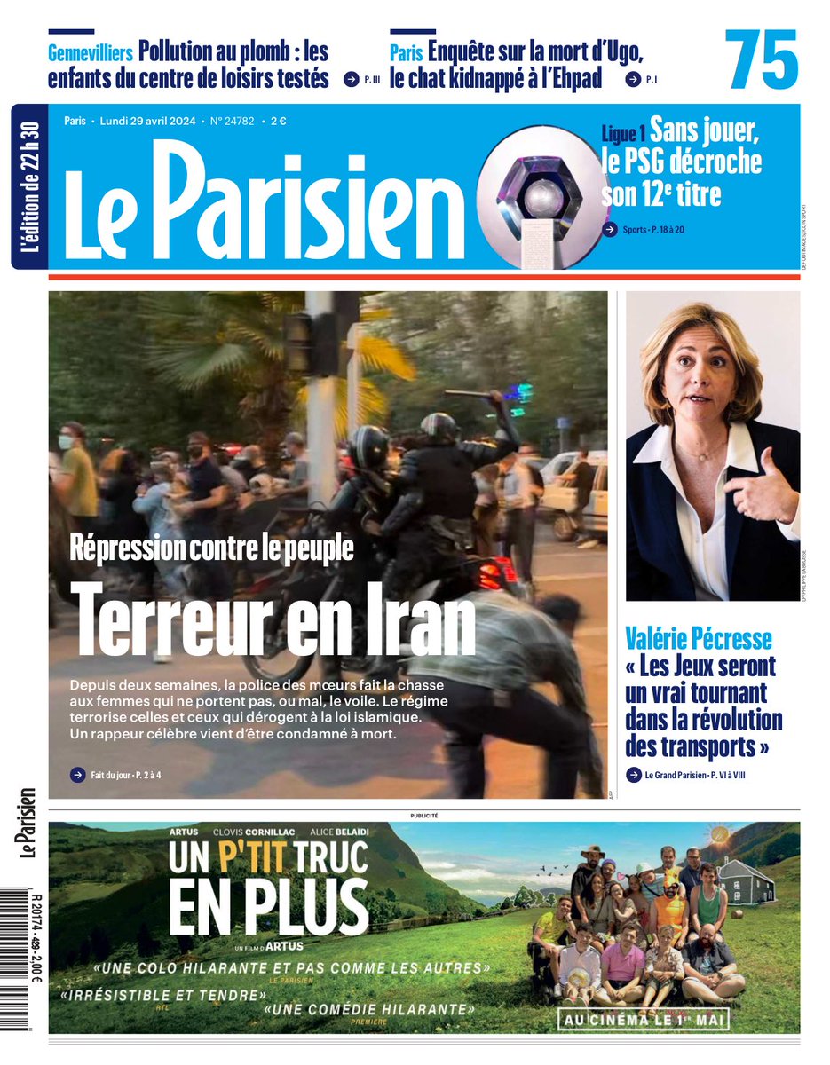 #une ⁦@le_Parisien⁩ #RevueDePresse