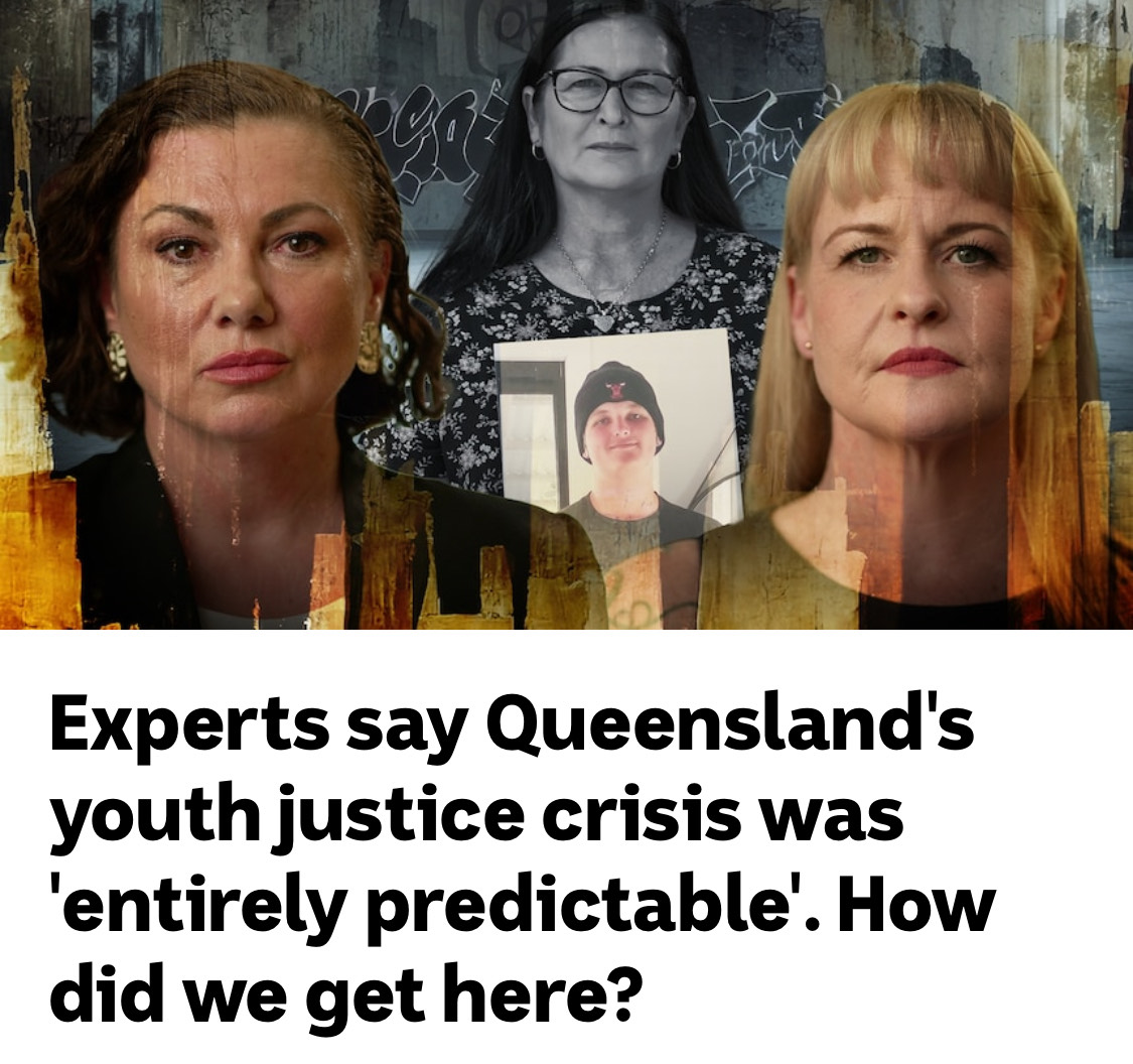 Lyndy Atkinson, a member of Voices for Victims, says 'none of us want 14-year-old's breaking into our houses... They need to be taken straight away, assessed with psychologists and educated. And that is not what is happening — they go to a watch house.' abc.net.au/news/2024-04-2…