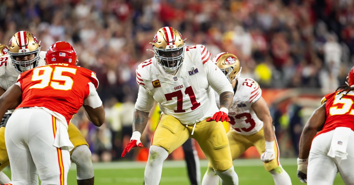 49ers left without succession plan at offensive tackle after 2024 NFL Draft trib.al/aoXhGrk