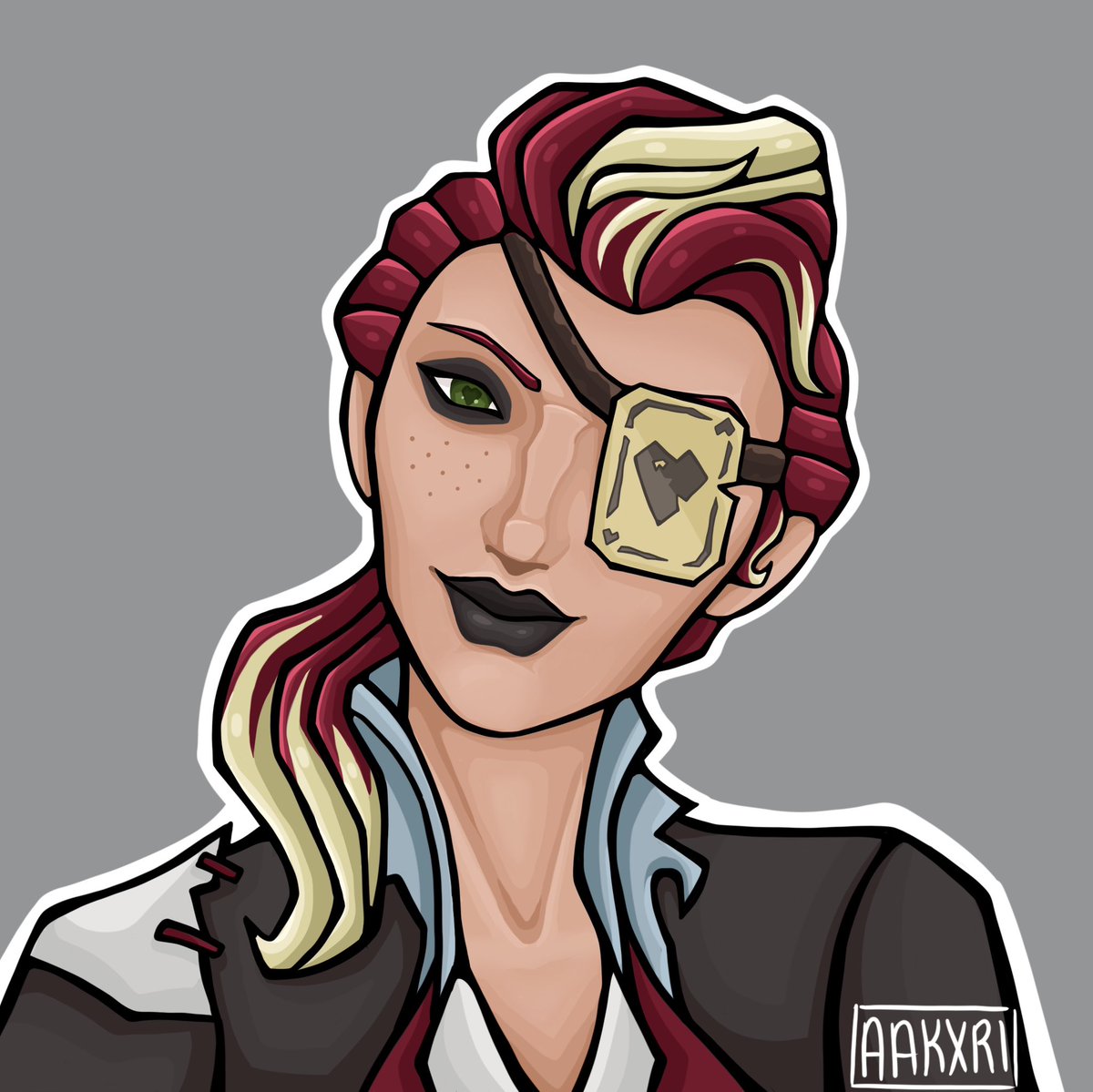 finished portrait for <a href="/mirzers/">Miranda</a> ! thanks for your trust 💛
#SeaOfThieves