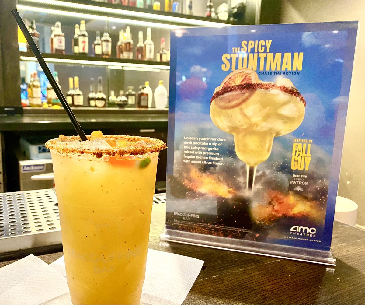 #atAMC for #UnsungHeroMovie but The Spicy Stuntman 🌶️ drink from MacGuffins is BOMB‼️