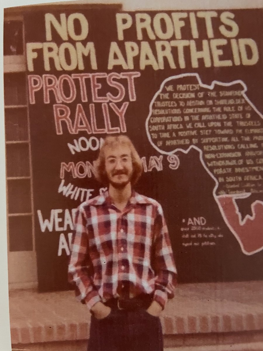 My parents, WWII veterans, staunchly defended the First Amendment. This is my brother Mike, the night before the ⁦@Stanford⁩ late 70s student protests. My mom took this photo and paid Mike’s bail the next day. #proudsister #freedom #studentprotests #freespeech