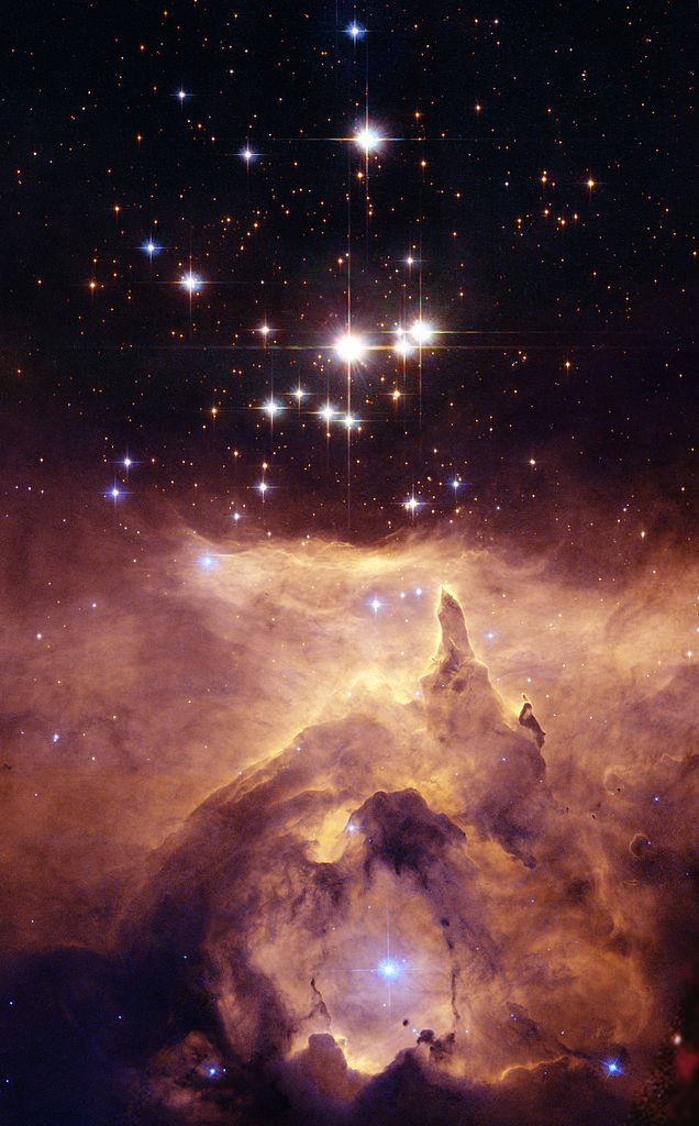 Behold the breathtaking majesty of Pismis 24-1, a massive star system at the shimmering heart of nebula NGC 6357. 

(Credit: NASA, ESA, Jesœs Maz Apellÿniz, Davide De Martin)
