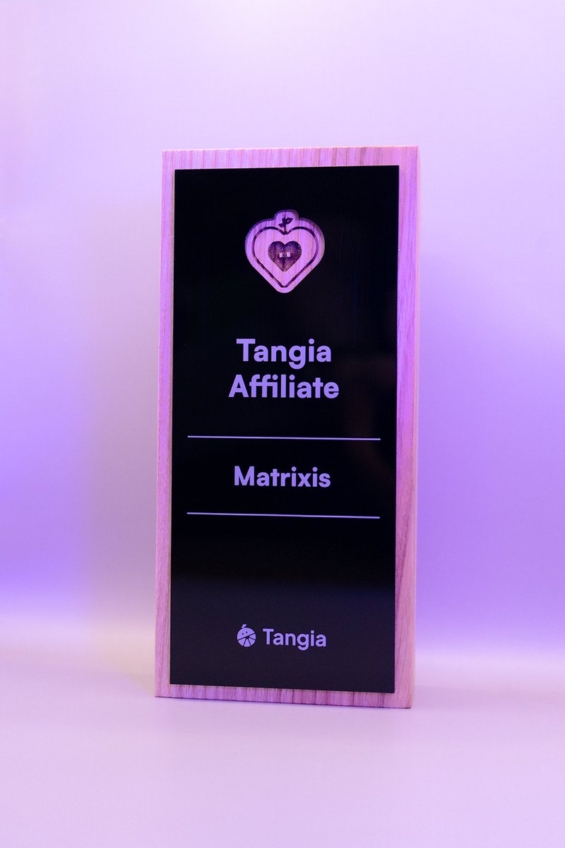 Got round to taking a photo of this award that @TangiaCo sent me after we reached affiliate. Sign up at tangia.co/r?r=matrixis for your own cool sound bites and memes on your channel! #ad