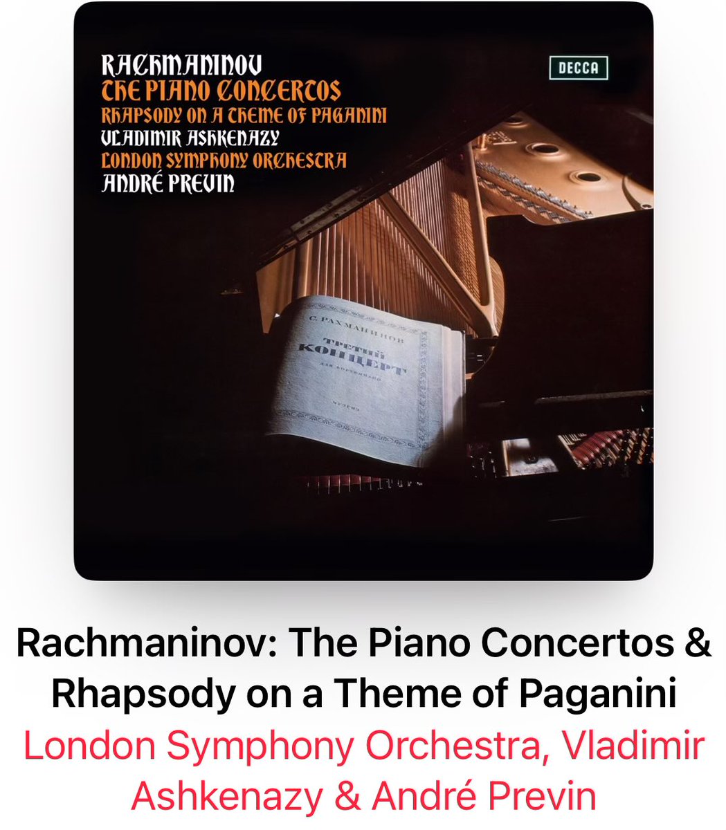 #NowPlaying 🎶 Setting the evening mood with Rachmaninov “Rhapsody on a Theme of Paganini” (London Symphony: Andre Previn). It’s difficult to express the joys and consolations that one gains from Rachmaninov’s music. And I think this profundity is what sets great composers apart