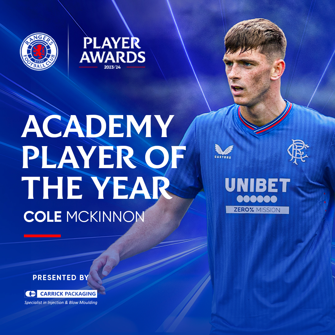Academy Player of the Year Award | #RangersPOTY 👏 Congratulations, Cole McKinnon.