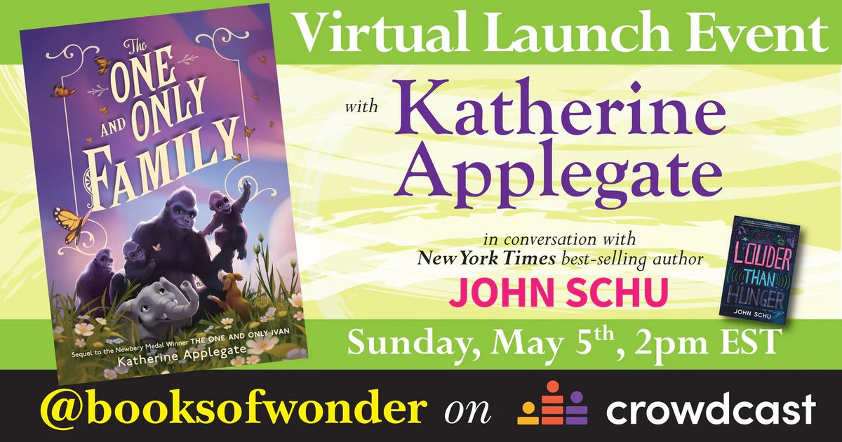 I'm excited to celebrate The One and Only Family with @kaaauthor in one week! booksofwonder.com/blogs/upcoming…