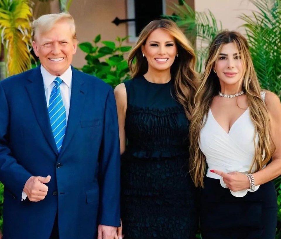 President Trump and First Lady Melania at Mar-a-Lago, March 31, 2024.