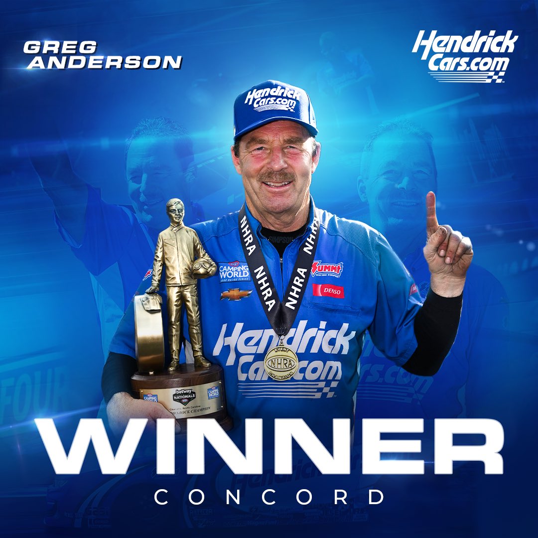 It’s a home track win for @greganderson_ps and HendrickCars.com! 🏆