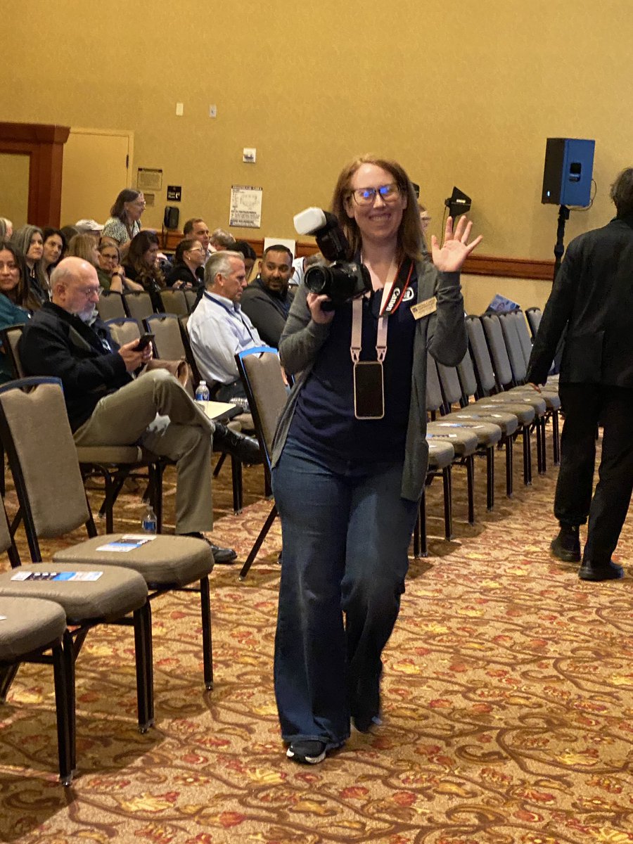 The fabulous Michelle Carl, EdCal Editor, here to capture all the happenings officially for publication & social media. We appreciate her energetic and fearless use of her camera. Thank you, Michelle! #acsa