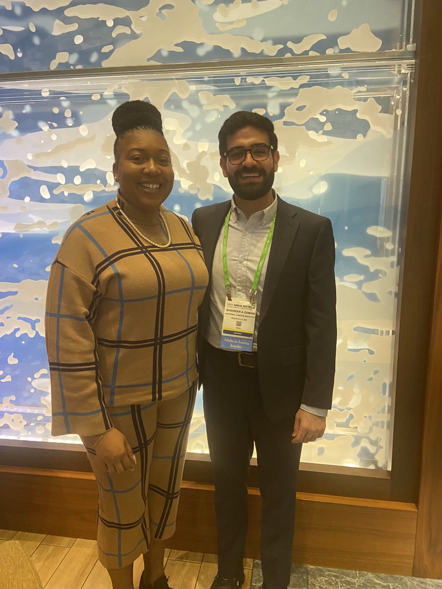 Cheered on 2 of my mentees who won travel awards, University of Iowa grad student Sarina Murray (Minority in Cancer Research Award Winner) and NCI CPFP Shariar Zamani (Scholar in Training Award Winner). I was beaming with pride for the both of them. #aacr24 #mentorship