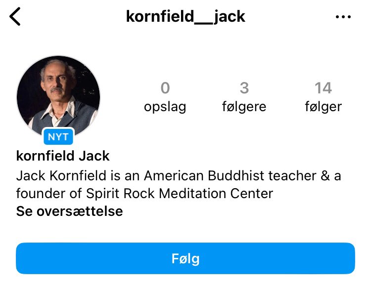 @JackKornfield @LouieFilms @FantasticFungi you have a fake profile on Instagram trying to contact those who follow you. just so you are aware of some pretending to be you