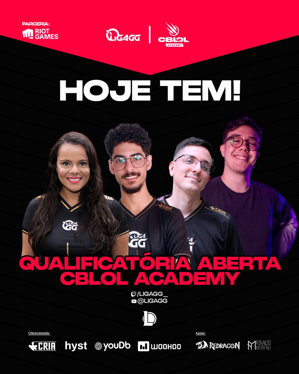 MAIS UM DIA DE QUALIFICATÓRIA ABERTA PARA O @CBLOL 

Hoje iniciaremos com o JOGAÇO <a href="/StormKingsBr/">Storm Kings</a> x @OfflineJungler !

Na voz dos gigantescos <a href="/jananogueira_tv/">Jana Nogueira #LigaGG</a> <a href="/krammerlol/">Krammer</a> <a href="/JensenCaster/">Jensen ⚜️</a> e <a href="/Acaraje19/">Acaraje🎙️</a> 

Estão preparados para mais este dia? AO VIVO AGORA!

📺 twitch.tv/ligagg_