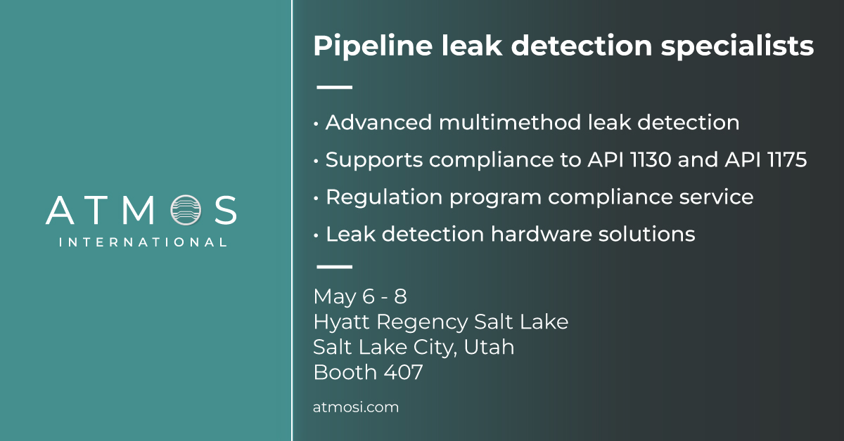 AtmosInt's tweet image. We&apos;re available at @APIenergy&apos;s annual conference from May 6-8 to answer questions about our leak detection&apos;s multi-method approach, regulation compliance and hardware instrumentation.

Catch us at booth 407 from May 6-8.

#pipelineleak #leakdetection #pipelineregulation #api
