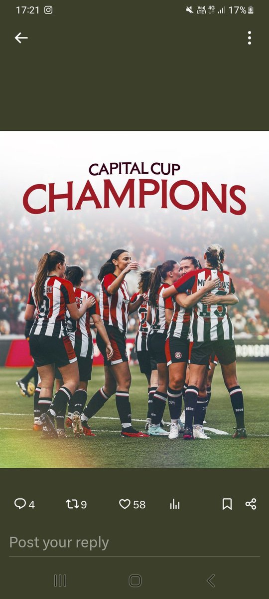 I'm am so happy, I am bursting and crying with happiness 🥹🥹❤️❤️

Congratulations to <a href="/BrentfordFCW/">Brentford FC Women</a> on winning the Capital Cup

You Bees 🐝🐝🐝🐝