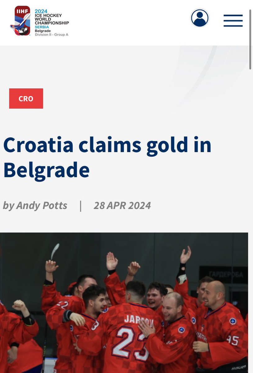 #Croatia is celebrating promotion after a perfect week at the Men’s World Championship Division IIA in Belgrade. A 3-0 victory over host nation Serbia on Saturday secured a return to Division IB for the first time since relegation in 2018. #Hrvatska