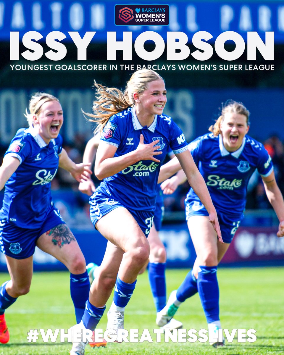 At just 16 years and 180 days old! 🌟

Welcome the #BarclaysWSL's new youngest goalscorer, Issy Hobson 👏

#WhereGreatnessLives