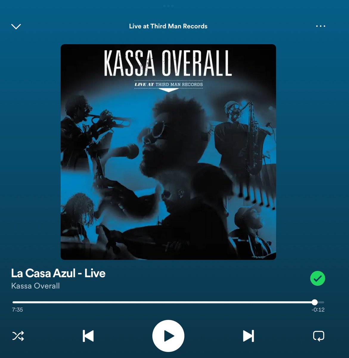 Everybody should get to see @KassaOverall perform live, but if you haven’t yet, listen to this live recording that captures the thrill of it all. You can feel the energy of @TomokiSanders running around the crowd with a cowbell. And @TheoCroker is on here!