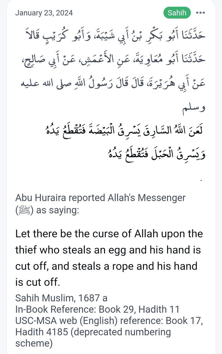 @Georg_Pazderski Die Amputation der Hände für Diebstahl findet sich im Koran (5:38). Muhammad - als Vorbild aller Muslime - hat diese Strafe schon ab dem Stehlen eines Eis angeordnet (Sahih Muslim 1687a).