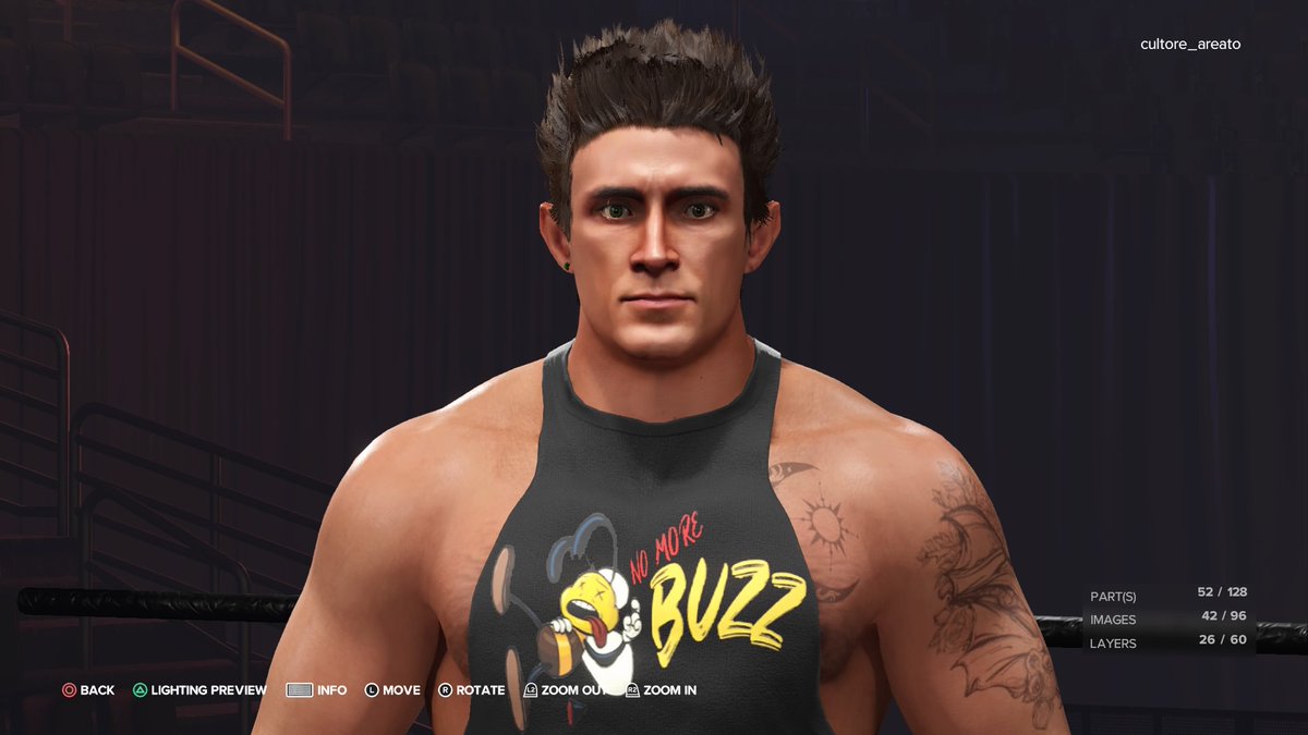 I thought it was time to retire my Buzz, which I've been creating since WWE 2K19, and make a new heel version of him: here's JP Ross! 

If you want it, you can find him on CC, with the usual #: minie, original, customcaw.

#minie3311 #CAWmmunity #Cawcommunity #ORIGINALCAW #Buzz