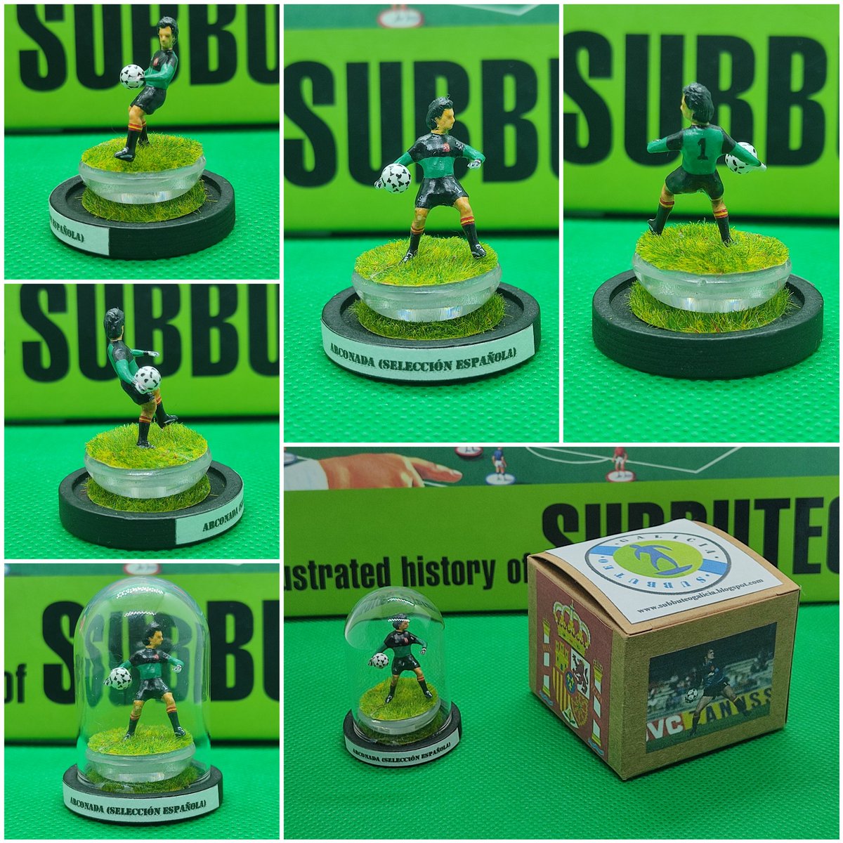 Figuriña de #subbuteo de #Arconada coa equipación da @SEFutbol... 🎨🖌️⚽