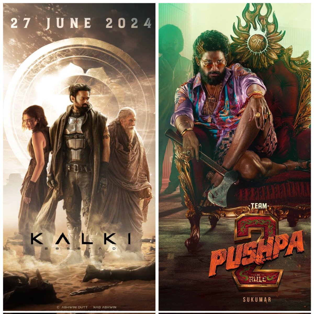 Which film will take a Bigger Opening? #Kalki2898AD OR #Pushpa2TheRule