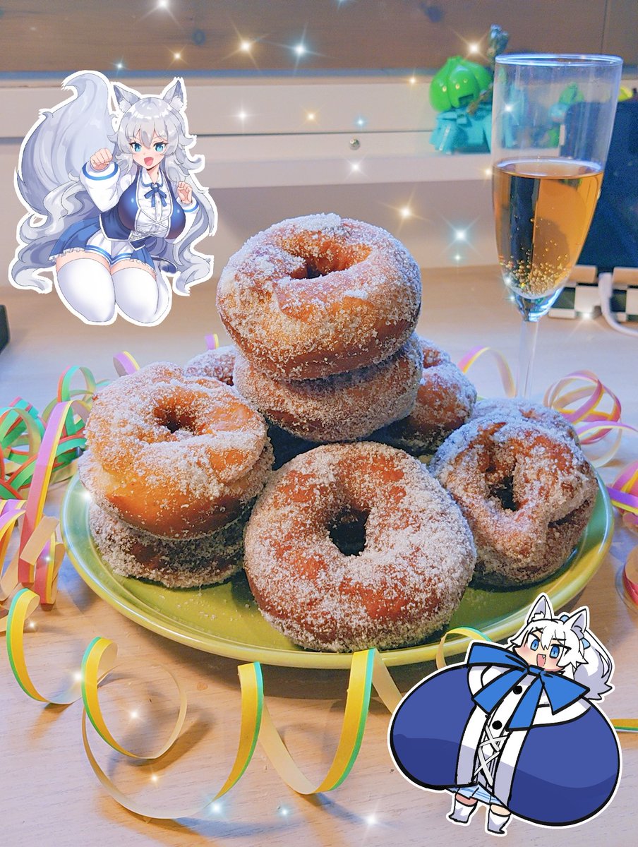 I made some Vappu Doughnuts!💦 They turned out yummy! 🐺♥️