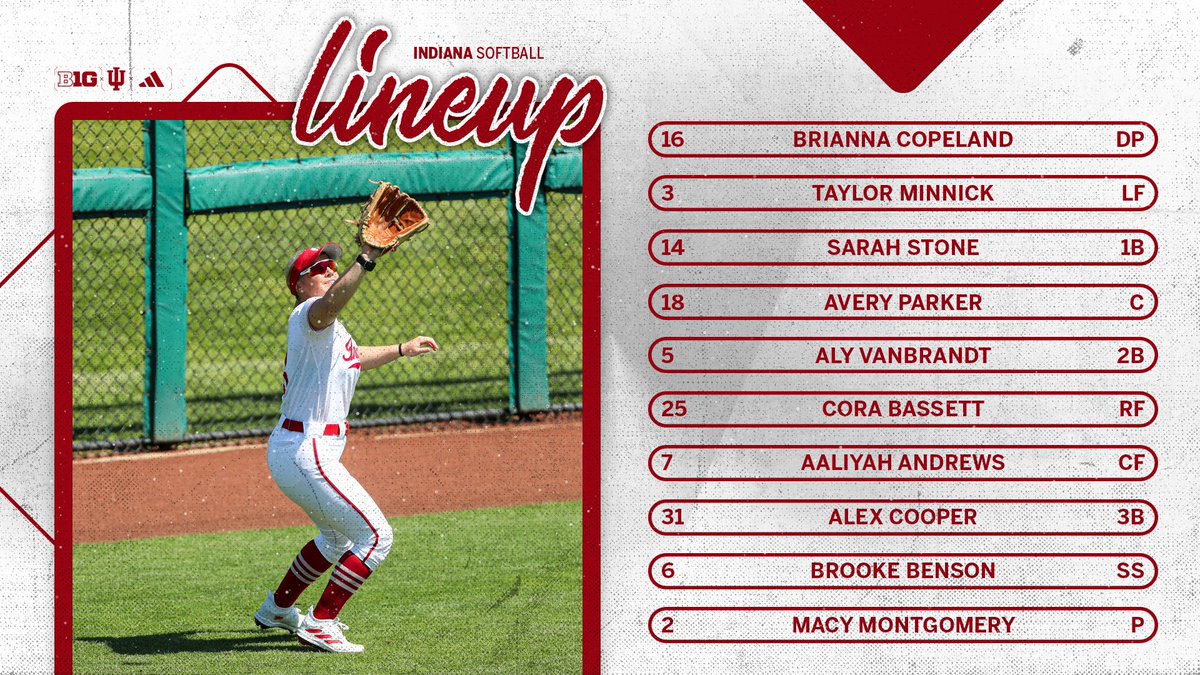 Sunday lineup card 🆚 the Badgers!