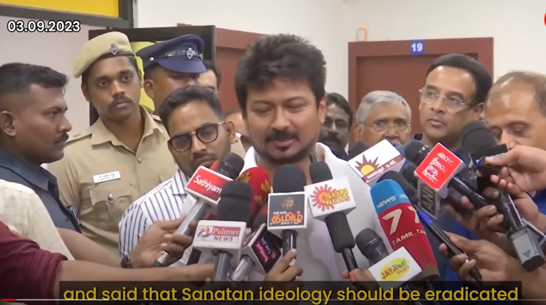 Udhayanidhi Stalin compares revered Sanatan Dharma to diseases like malaria & dengue, showcasing INDI's intent to 'eradicate' Hindu traditions. This isn't just an attack; it's a call to erase our heritage! Stand against this toxic agenda. 

Preserve our cultural identity!