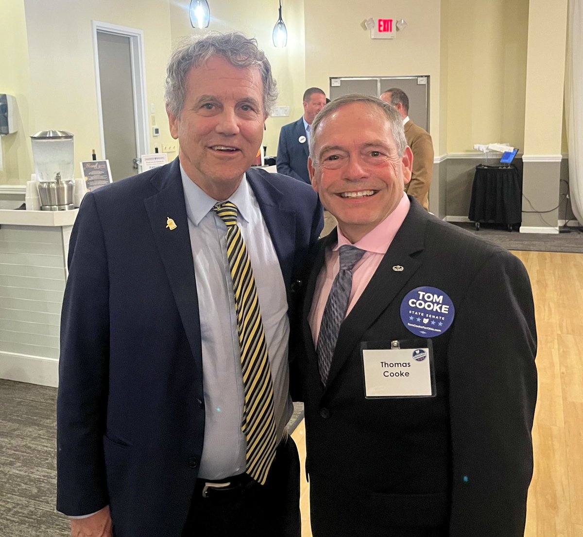 Spent some time last night with the most pro-worker Senator in the United States. Thrilled to run alongside Senator @SherrodBrown this year!