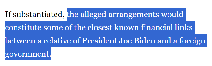 This line from that Politico piece on the Biden Crime Family connections to Qatar is cracking me up. It's like Hunter Biden doesn't exist or something 😂😂😂