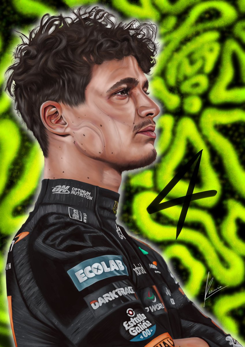 It took me more time than I was expected, but I’m proud of this one and I realy hope you’ll like it 💚🥹
Background was inspired by Lando helmet design 

Every #rt will means a lot ❤️‍🔥
#f1 #fanslikenoother #ln4