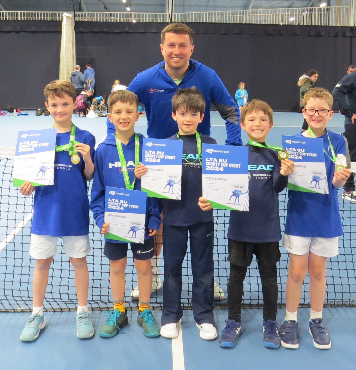 Congratulations to our 8U Boys County Cup team - winners of Group G at DL Soton - well played Austin, Edward, Hugo, Isaac, Rafael and a big thank you to Team Captain, Jack #CountyCupTennis @avondaleltc  @ManydownTennis @WRF_Tennis