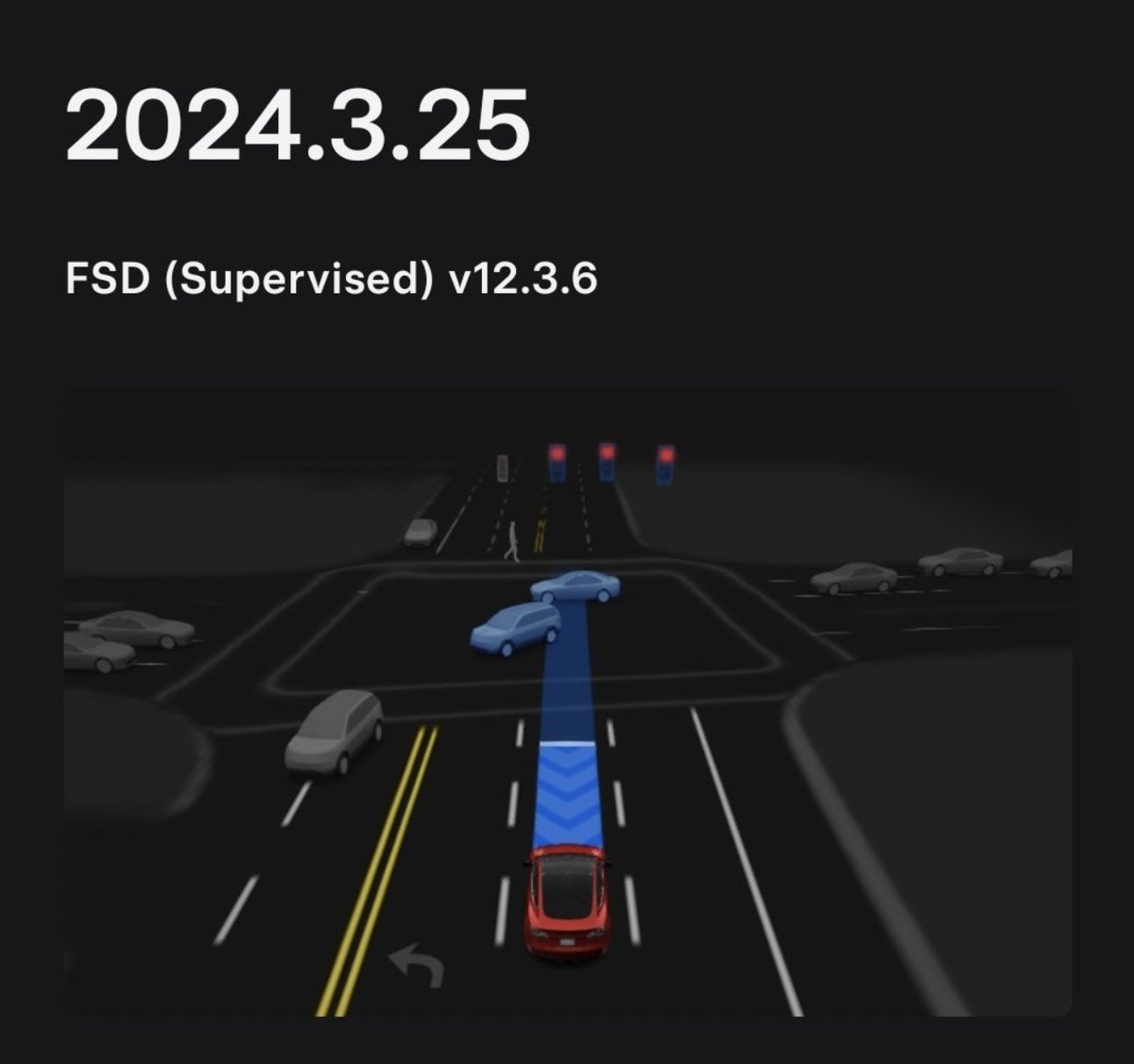 NEWS: Tesla's FSD (Supervised) v12.3.6 is now starting to roll out to normal Tesla owners in North America.