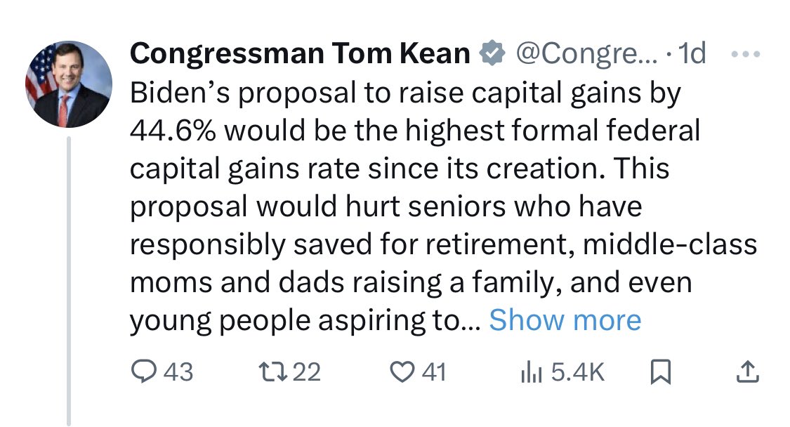 Tom @CongressmanKean JR. is telling whoppers again.
No, what hurts seniors and 99% of his constituents - but benefits his multi-million dollar self - is the
Trump Tax Cut Scam
#TaxTheRich 
#FlipNJ7 
#MAGACultMoron