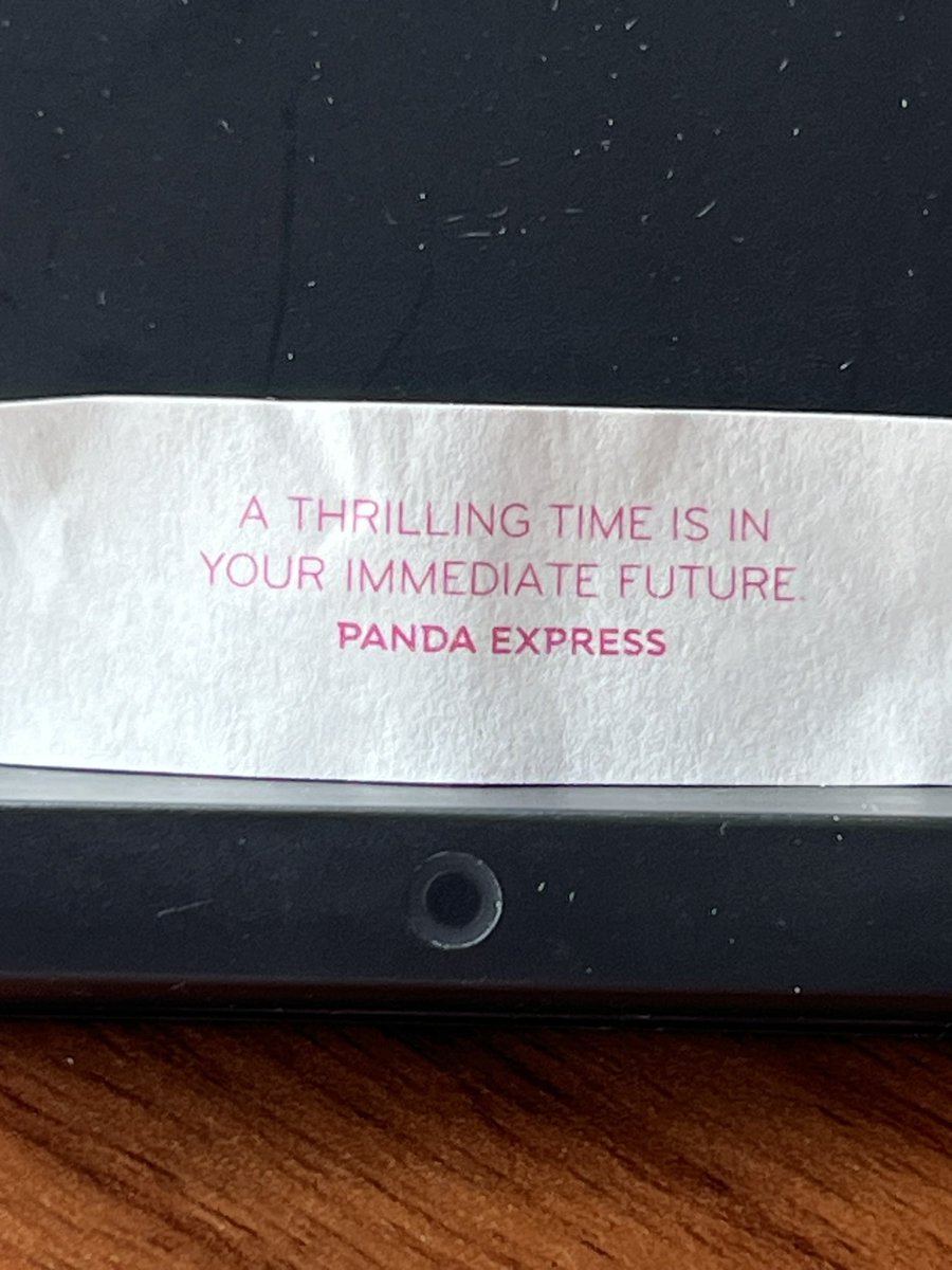 Wink, wink. Highly unlikely. What’s more thrilling than @PandaExpress?!?!