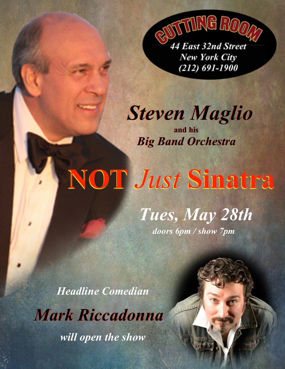 stevenmaglio's tweet photo. Mark Riccadonna opens next “NOT Just Sinatra” show, Tue, May 28th. BUY TICKETS HERE:
https://t.co/gBLEUZl3qm
#Sinatra
#FrankSinatra
#NancySinatra
#NancyForFrank
#SiriuslySinatra
#SiriusXM
#DeanMartin
#DeanaMartin
#NOTJustSinatra
#TheCuttingRoom
#CarnegieClub
#RatPack https://t.co/qTUOQO79Jk