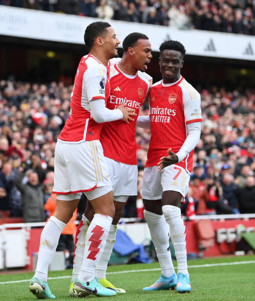 Bukayo Saka: 'Big credit to all the defenders, they’ve been amazing all season. We’ve all seen that and they’re getting their credit, they showed that again today, they were so solid. David [Raya] as well made a mistake but he was so calm after, so credit to him.' [Arsenal]