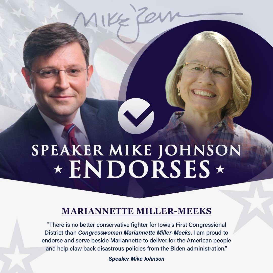 🚨Honored ⁦@SpeakerJohnson⁩, joining me today in Iowa, officially endorsed our campaign. We’re strengthened by a leader who knows the importance of principled conservatism! Together, we’ll continue fighting for freedom, prosperity and a brighter future for all Americans!