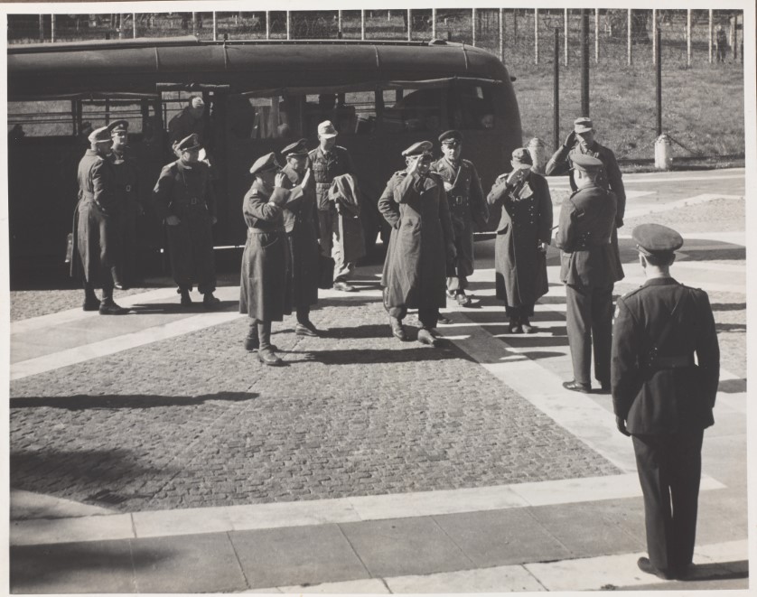 Captured German Generals arrive at Trent Park, 1943. They were wined and dined at the mansion and were encouraged to talk, spending many afternoons strolling the lush grounds of the park. They relaxed, unknowingly providing crucial war-winning information to the British.