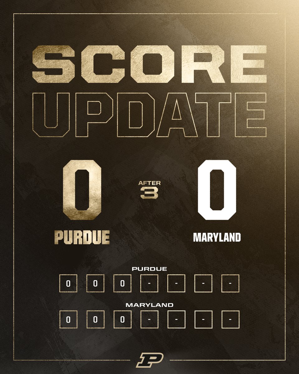 After three innings ⤵️ Hits: Purdue 1, Maryland 3 Errors: None @MadiElish: 2 strikeouts