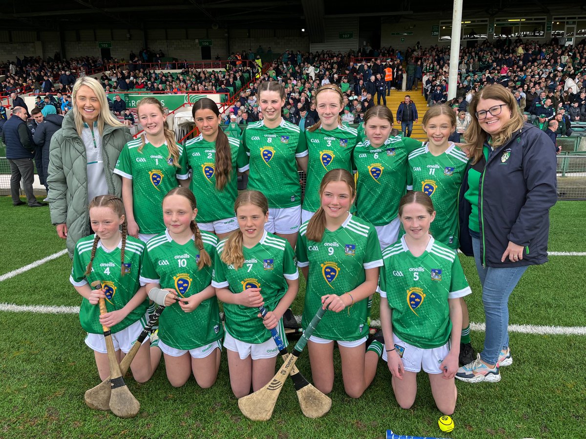 LIMERICK IN PHOTOS: Future stars The Limerick primary camogie team who took to the field today during the Treaty’s clash with Tipperary at the TUS Gaelic Grounds. #LimerickInPhotos #Limerick