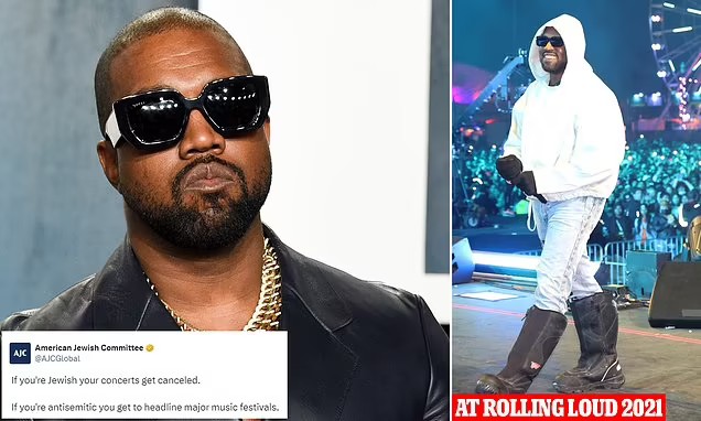 LA hip-hop festival Rolling Loud is slammed for headlining Kanye West: Rapper will perform in 'supergroup' with Ty Dolla Sign after doubling down on anti-semitic bile