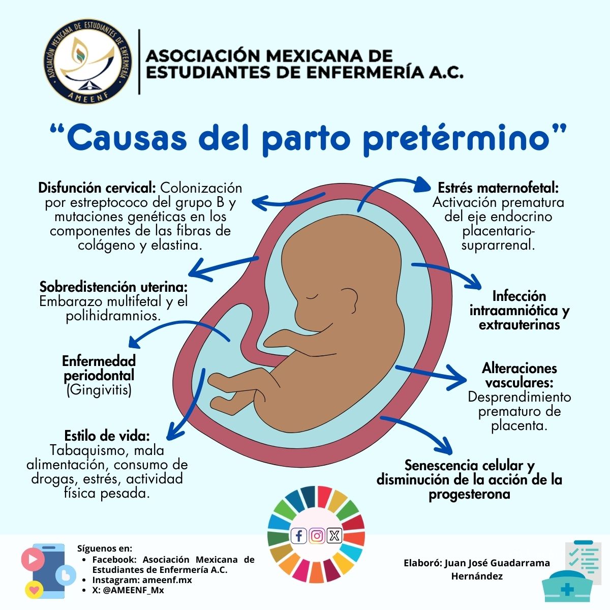 📍Causas del parto pretérmino

Asociación Mexicana de Estudiantes de Enfermería Oficina Nacional de Comunicación y Prensa  

📷 Síguenos en nuestras redes sociales
 📷goo.su/RHo6 
📷 X: goo.su/KlLQQ5G
📷 Instagram:  
📷 Tik tok: goo.su/zDIVFg