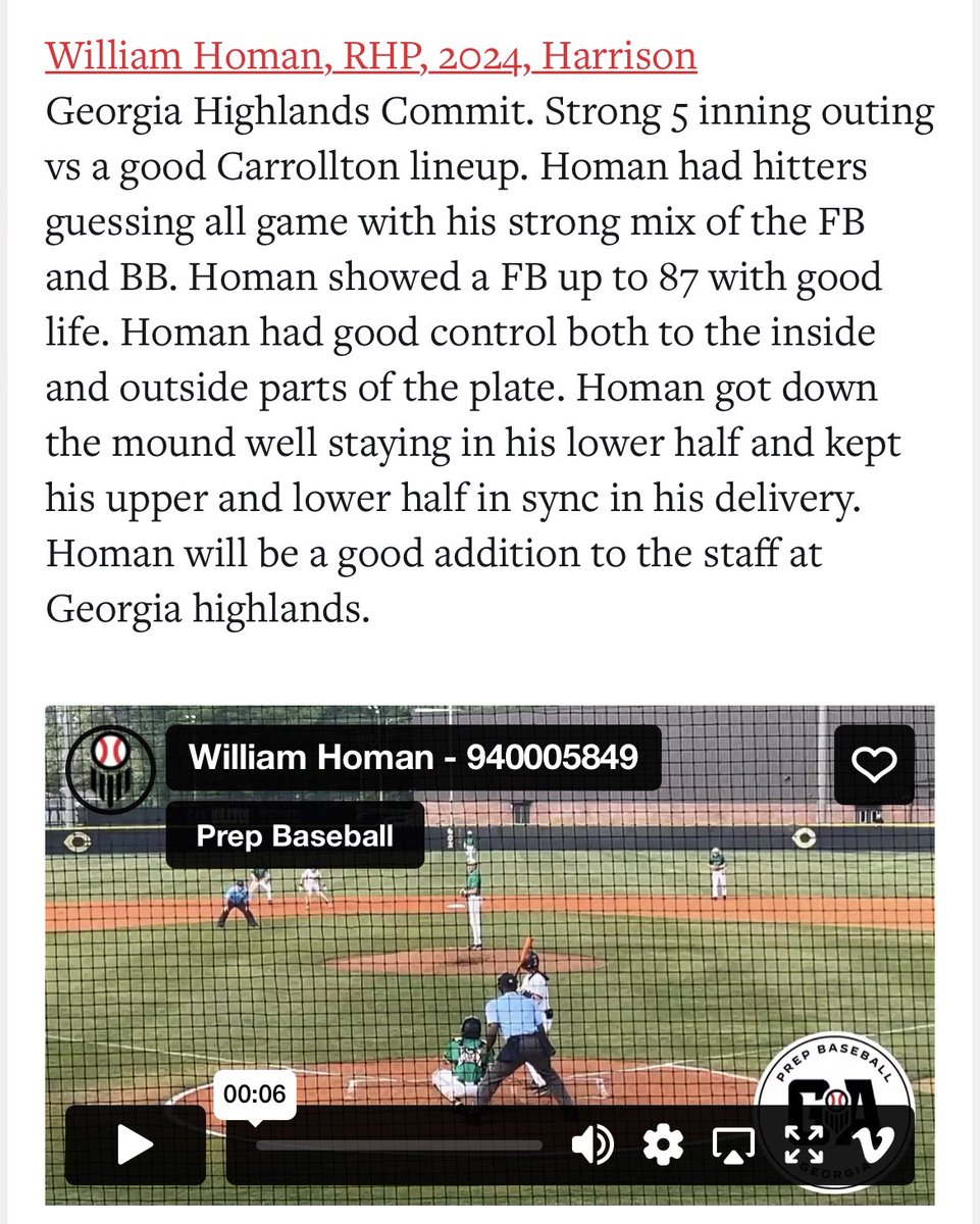 WilliamHoman18's tweet photo. Thank you @PrepBaseballGA for the highlight! 

@Hoya_Baseball @17williamsjames https://t.co/1fA0zk2dIe