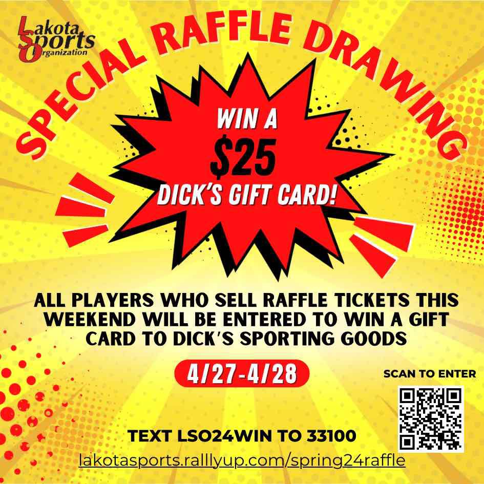 Ticket sales from this weekend will be entered in a mini drawing for Tuesday <a href="/LakotaSportsOrg/">Lakota Sports Organization</a>