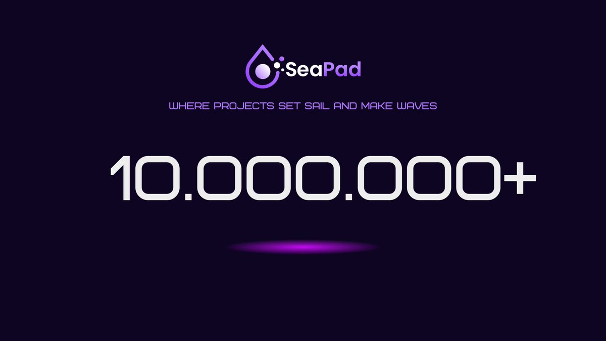 SPT just hit 10 MILLION STAKED on SeaPad guys!🔥 A memorable milestone to look back when we reach for the higher (not flexing 👀) We're bringing more projects on for all you guys anyway. Stake your $SPT now and reserve a seat in game-changing projects.