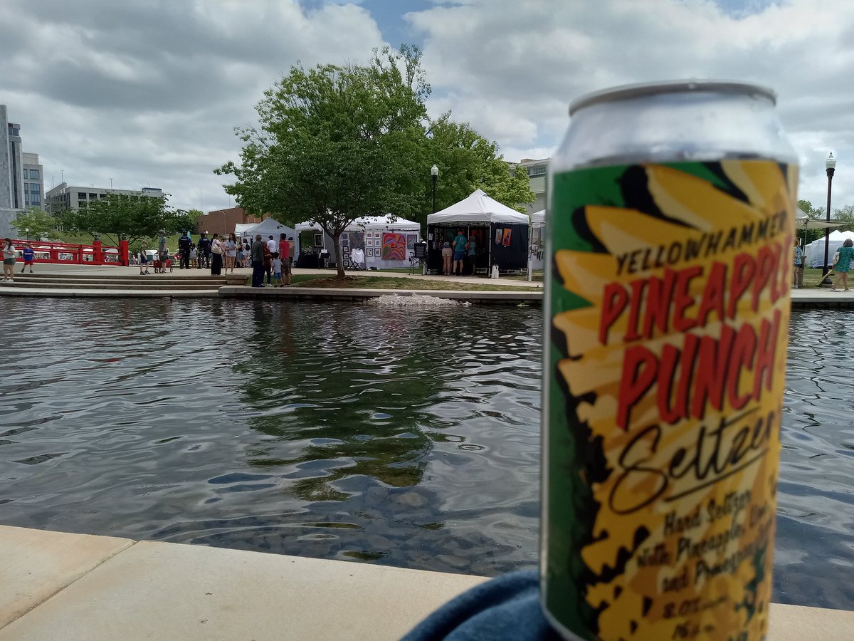 Pineapple Punch by the pond in the park 🌞 #Panoply #downtownhuntsville