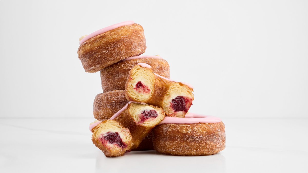 Introducing our May Cronut® of the month at @DominiqueAnsel - Cherry Jam Vanilla Mascarpone Ganache.